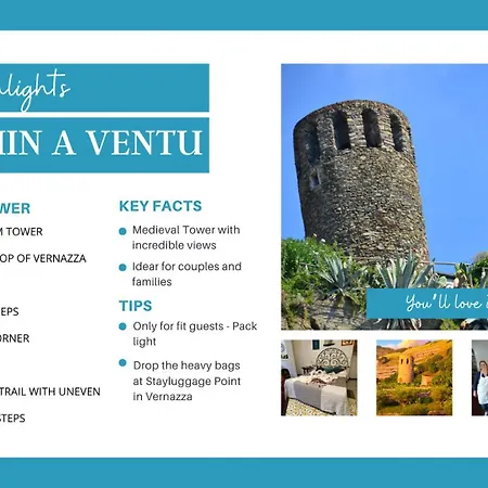 Muin A Ventu Historical Tower Apartmán Vernazza