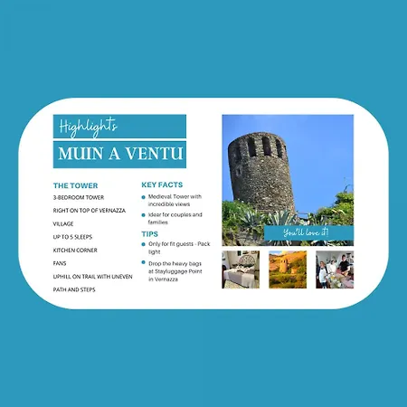 Feriehus Muin A Ventu Historical Tower Vernazza